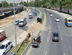 İstanbul Yolu'ndaki çalışmada ilk etap bitti