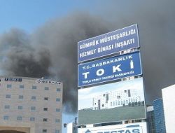Gümrük'teki yangın korkuttu