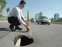 Söğütözü'nde mini göçük