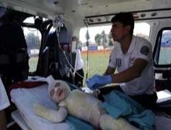 Hava ambulansı imdada yetişti