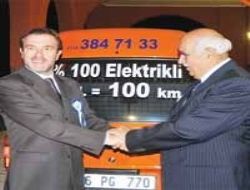 Elektrikli araba görücüye çıktı