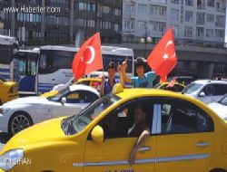 Taksici Esnafı 'Eylemlere Son' Konvoyu Yaptı
