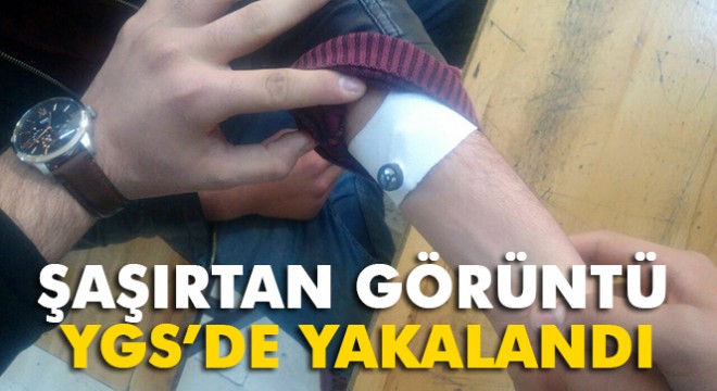Ayakkabılarına gizledikleri dijital cihazlarla YGS'ye girmek istediler