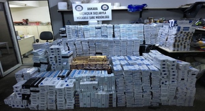 Başkent'te tırda 14 bin 530 paket kaçak sigara ele geçirildi