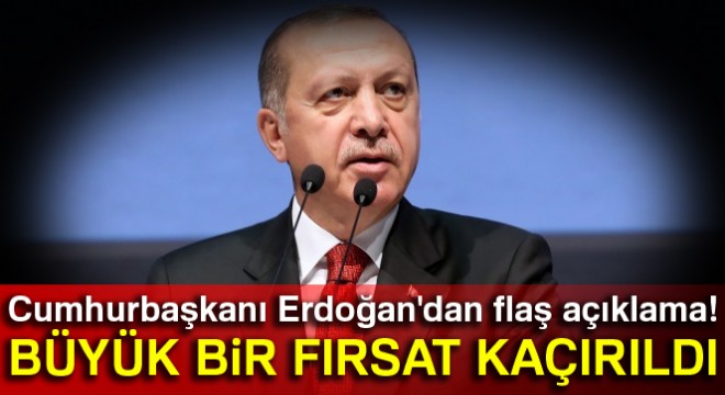 Cumhurbaşkanı Erdoğan'dan Kıbrıs yorumu