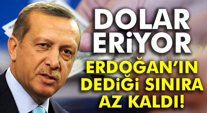 Dolar Cumhurbaşkanı Erdoğan'ın açıkladığı seviyeye yaklaşıyor