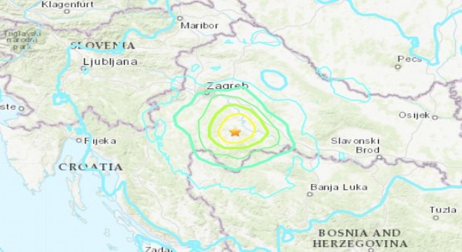 Hırvatistan'da deprem