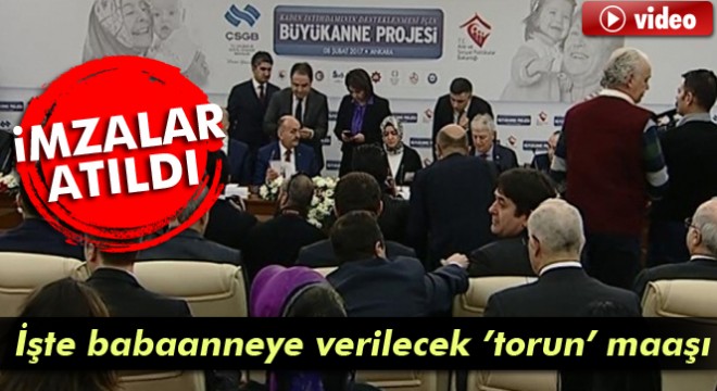 İmzalar atıldı: İşte babaanneye verilecek 'torun' maaşı