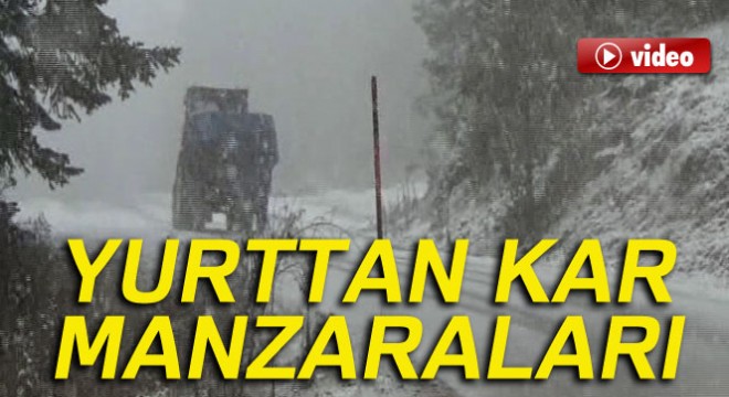 Yurttan kar manzaraları Yurtta kış etkisini göstermeye başladı