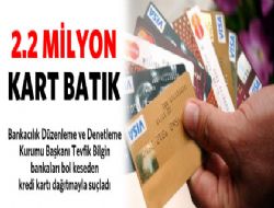 2.2 milyon kart batık